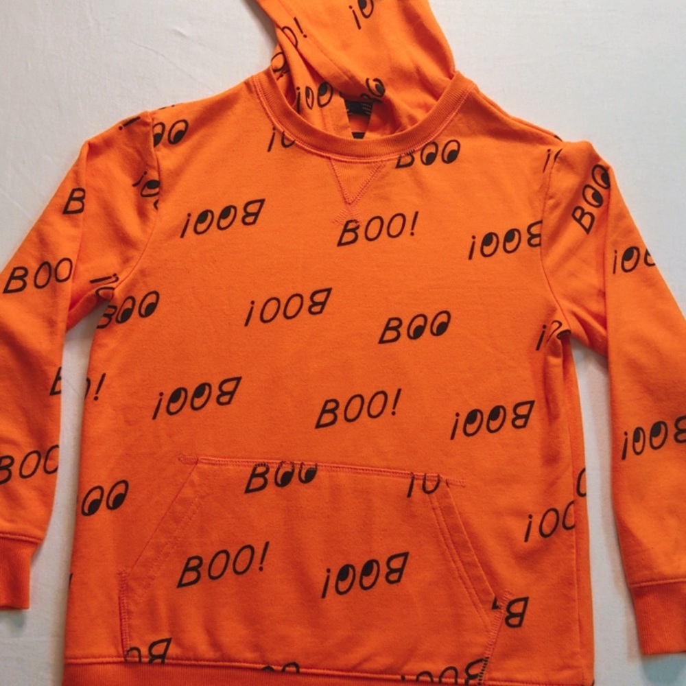 Cat & Jack Orange Hoodie with Black Accents